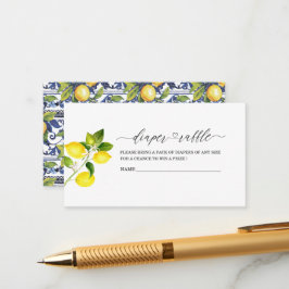 ElegantCitrus Lemon Watercolor babydusch Tilläggskort