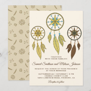 Elegantdrömmen catcher stam- bröllopinbjudan inbjudningar