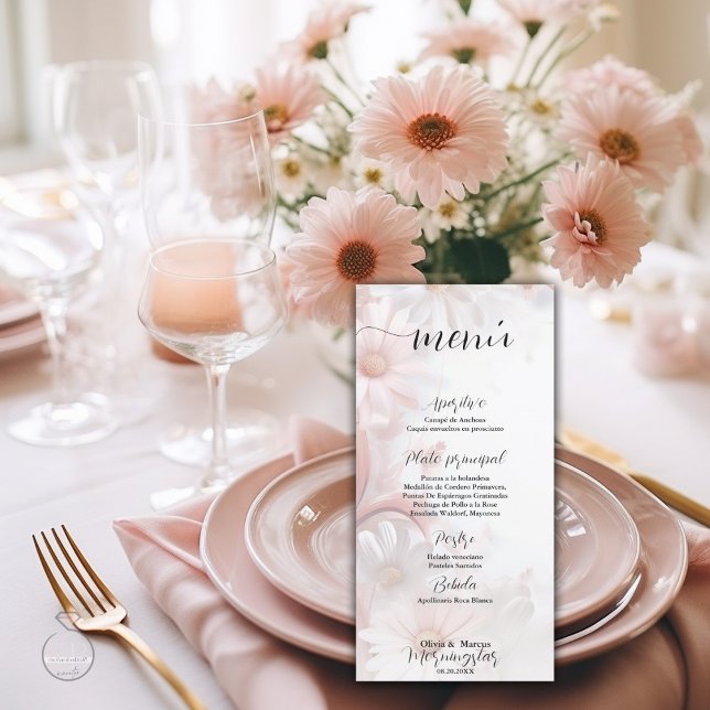 Elegante acuarela rubor rosa margaritas (Skapare uppladdad)