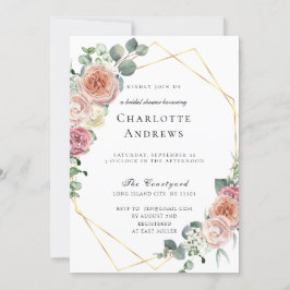 Elegante Boho Pastel Möhippa Inbjudningar