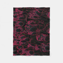 Elegante Decke mit Pinkem Blumenmuster Fleecefilt