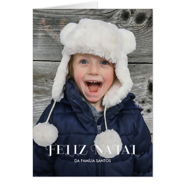 Elegante do Feliz Natal Hälsningskort (Framsidan)