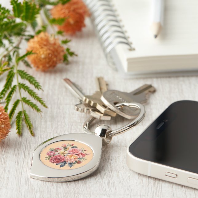 Elegante e pratica, perfetta per ogni occasi swirl silverfärgad nyckelring (Sidan)