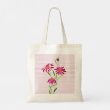 Elegante Einkaufstasche mit rosa Blumen