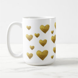 Elegante Goldherz Tasse Ein Hauch von Liebe Kaffemugg