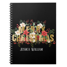 Elegante Guld Typography God jul Anteckningsbok