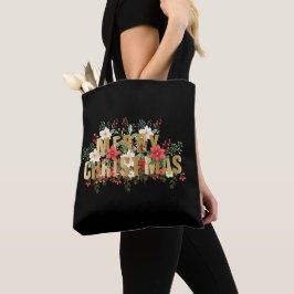 Elegante Guld Typography God jul Tygkasse