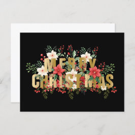 Elegante Guld Typography God jul Vykort