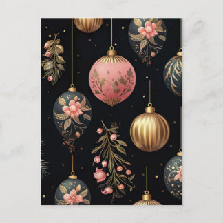 Elegante Illustration von Weihnachtsbaumkugeln  Vykort
