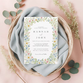 Elegante invitación a la boda de flores silvestres inbjudningar