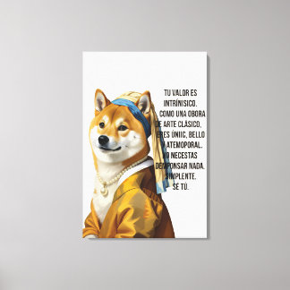 Elegante Lienzo de Colección: Vermeer con Perla Canvastryck