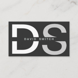 ELEGANTE MODERNO PROFESIONAL SIMPLE BLANCO NEGRO VISITKORT