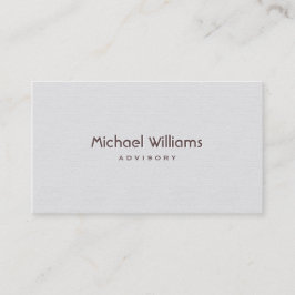 ELEGANTE PROFESIONAL MINIMALISTA SIMPLE BLANCO VISITKORT