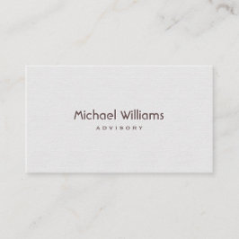 ELEGANTE PROFESIONAL MINIMALISTA SIMPLE BLANCO VISITKORT