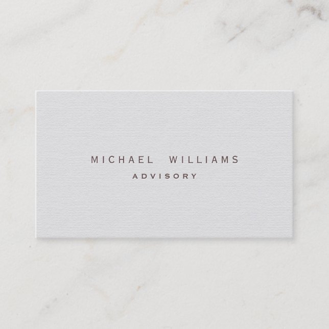 ELEGANTE PROFESIONAL MINIMALISTA SIMPLE BLANCO VISITKORT (Framsida)