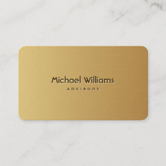 ELEGANTE PROFESIONAL MINIMALISTA SIMPLE METAL ORO VISITKORT