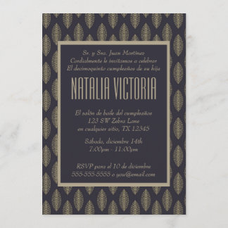 Elegante Quinceanera Invitaciones Inbjudningar