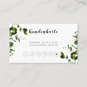 Elegante Treuekarte mit Grünem Touch Lojalitetskort
