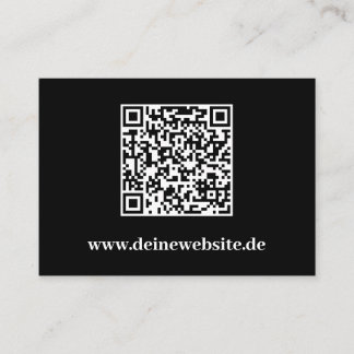 Elegante Visitenkarte mit QR Code Schwarz Vorlage Visitkort