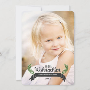 Elegante Weihnachtsfotokarten Julkort