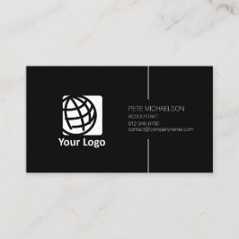 Eleganten Accountant Financial Services Black Visitkort