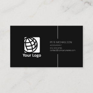Eleganten Accountant Financial Services Black Visitkort
