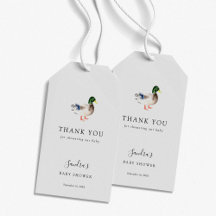 Eleganten anka Baby Shower Tack för Chicen Skript