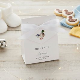Eleganten Anka Baby Shower Tack för minimala Presentaskar