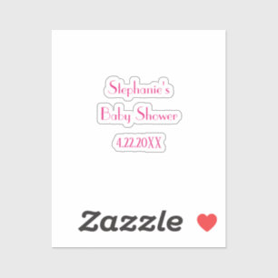 Eleganten Anpassat namn för babyskor, flickor, Ros Klistermärken