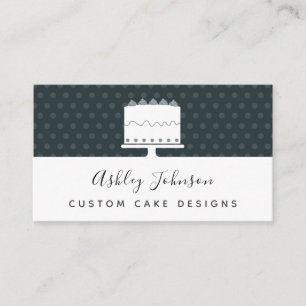Eleganten anpassningsbar Cake Design Pastry Chef D Visitkort