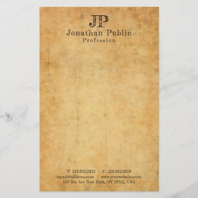 Eleganten anpassningsbar med nedtryckt text med ga brevpapper (Framsida)