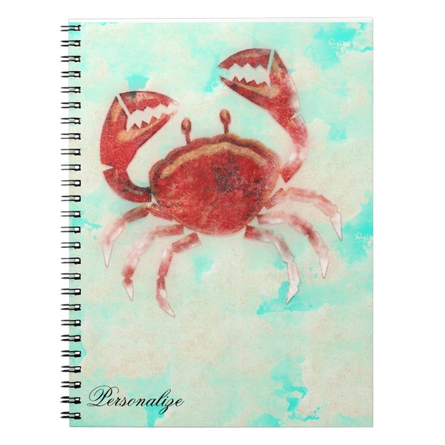Eleganten Beach Anpassningsbar Journal Anteckningsbok (Framsidan)