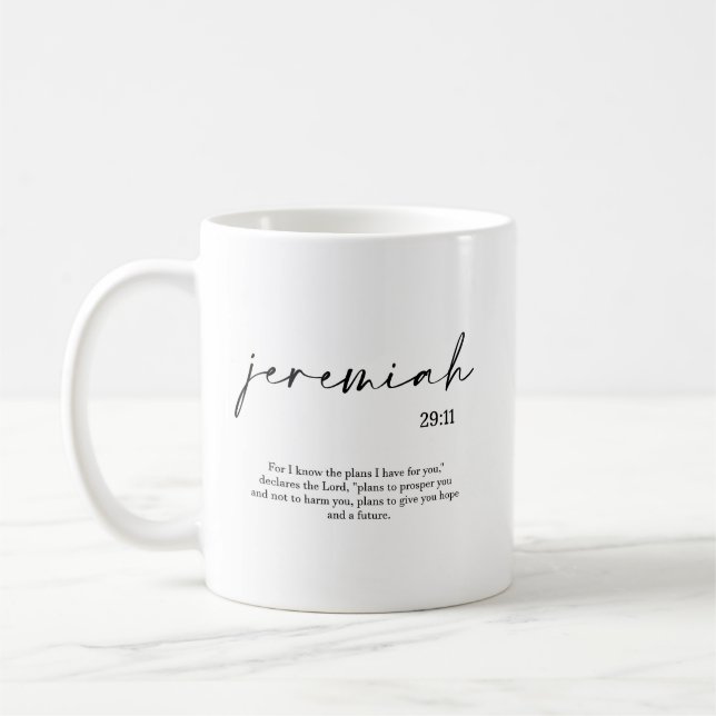 Eleganten Bible Verse Kaffemugg (Vänster)