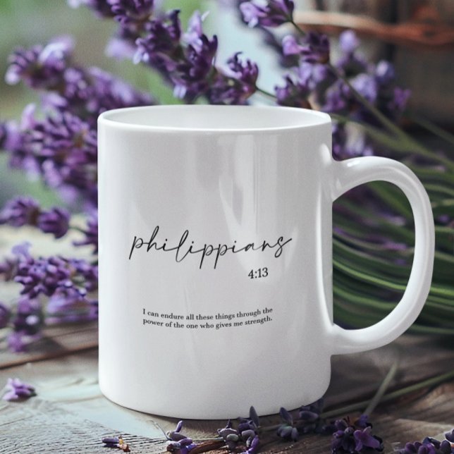 Eleganten Bible Verse Kaffemugg (Skapare uppladdad)