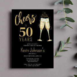 Eleganten bjuder upp till 50 års 50:e födelsedagsf inbjudningar