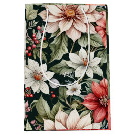 Eleganten Black, färgad julblommor