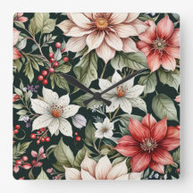 Eleganten Black, färgad julblommor