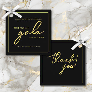 Eleganten Black Guld, Gala Event Charity Fundrais Gåvor Etiketter