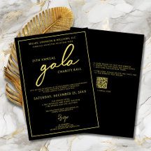 Eleganten Black Guld,  Gala Event Charity Fundrais