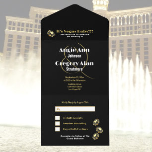 Eleganten Black Guld i Las Vegas Destination Weddi