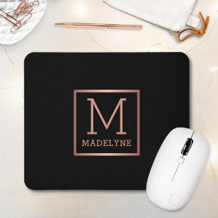 Eleganten Black Ro Guld, Modern Monogram Musmatta