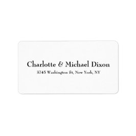 Eleganten Black White Classic Snyggt Adressetikett