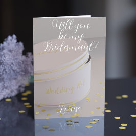 Eleganten blir mitt Bridesmaid-kort Inbjudan