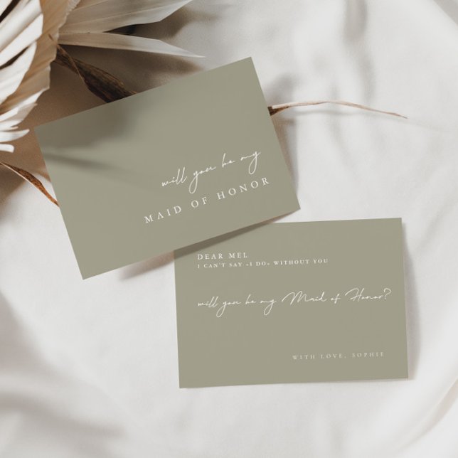 Eleganten blir mitt Frieri kort för Bridesmaid (Elegant Will You Be My Bridesmaid Proposal Card)