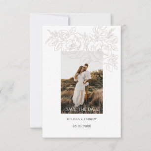 Eleganten Blomhörn Spara datum Datumet