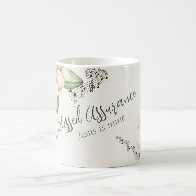 eleganten "Blsed Assurance" Magnolia Watercolor Kaffemugg (Center)