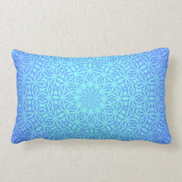 Eleganten Blue Kaleidoscope Mönster Lumbarkudde