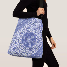 Eleganten Blue Snöflingor Axelväska