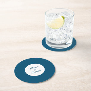 Eleganten Blue Underläggs enkel Costar Rustic Underlägg Papper Rund