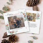 Eleganten Botaniskt grönt vattenfärg Julkort<br><div class="desc">Du kommer att kärlek dessa vackra julkort! De har botaniska vattenfärgsarrangemang med mistletoe,  gräs grenar,  bär och spädbarn andedräkt.</div>